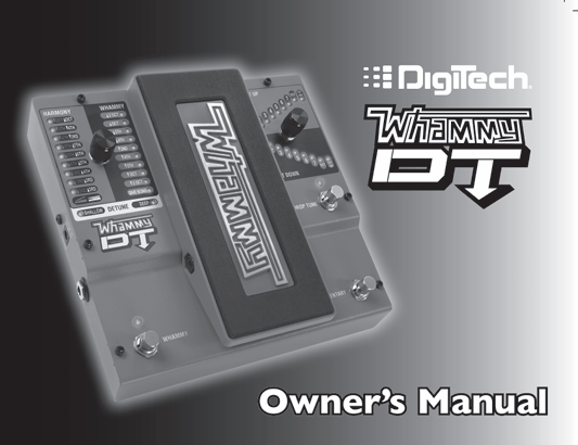 Whammy DT owners manual